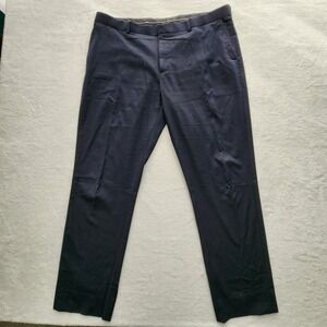 Simons Dress Pants Coupe London Fit Mens 39W 31L Dark Navy Flat Front Formal